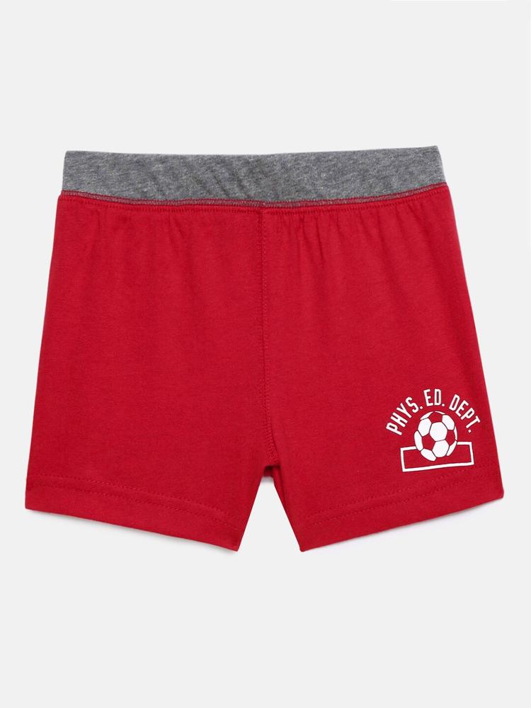 The Childrens Place Boys Red Solid Regular Fit Regular Shorts