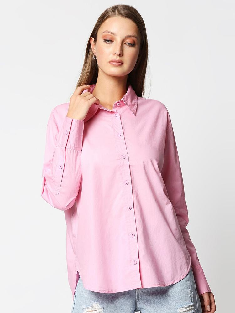 Remanika Women Pink Comfort Casual Shirt
