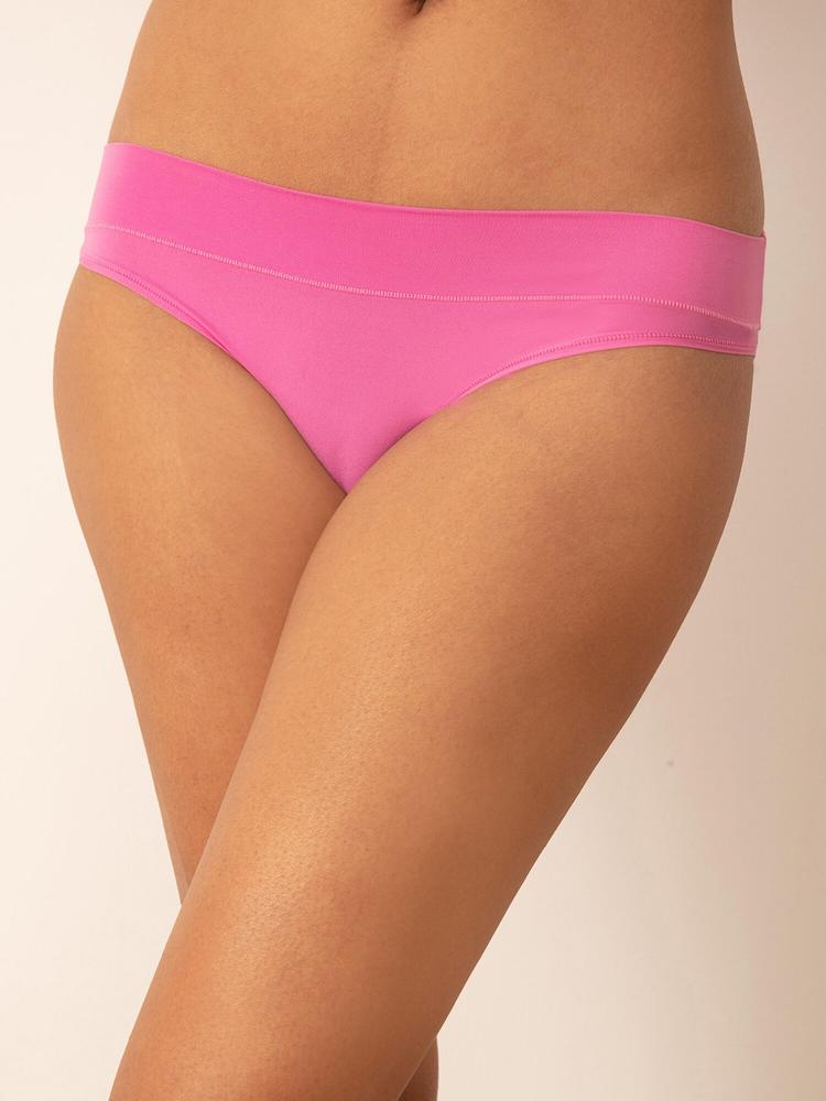 Nykd Women Pink Solid Super Stretch Bikini Briefs