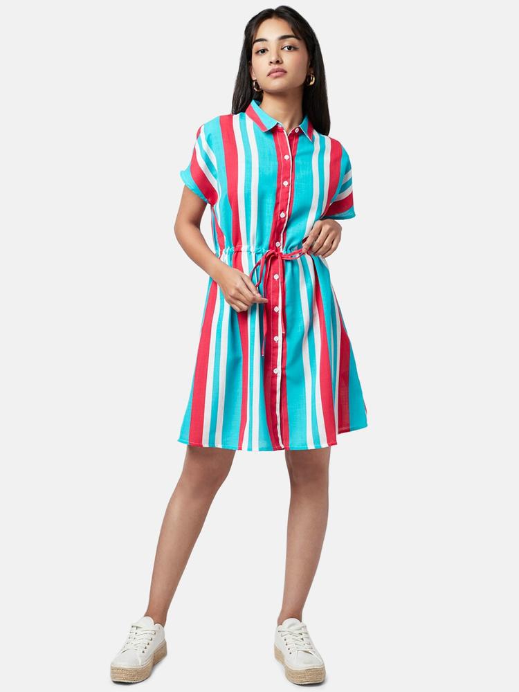 YU by Pantaloons Striped Shirt Dress