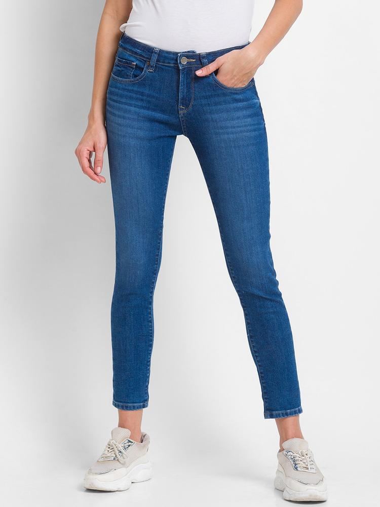 SPYKAR Women Super Skinny Fit Light Fade Stretchable Jeans
