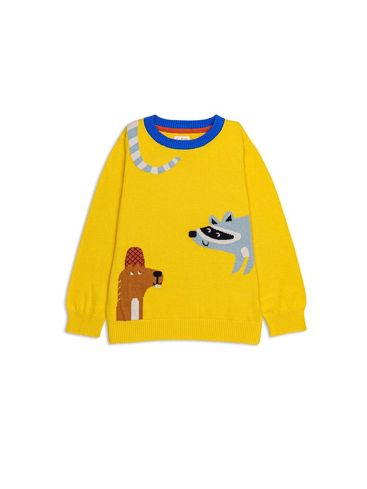 H By Hamleys Boys Self Design Cotton Pullover Sweater