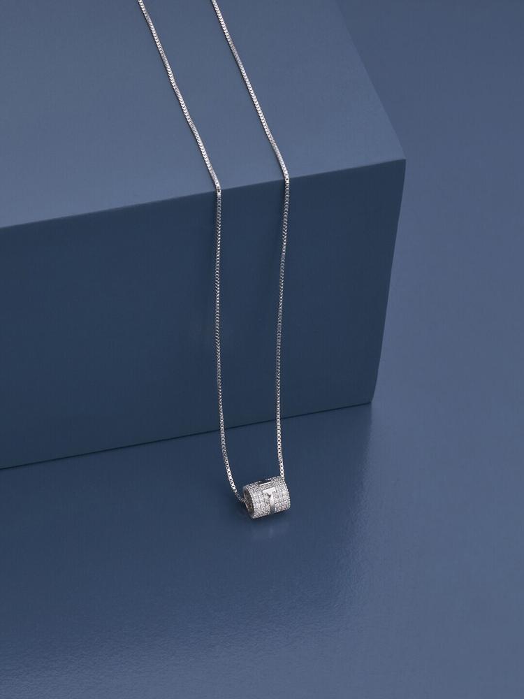 Kushal's Fashion Jewellery Rhodium-Plated Necklace