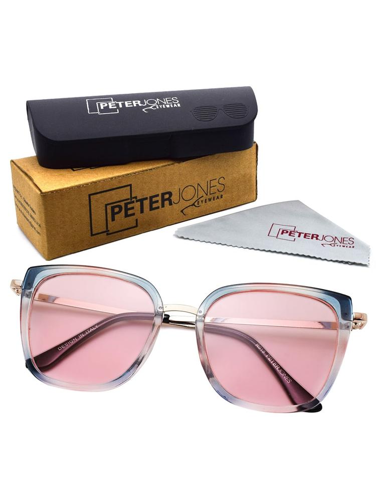 Peter Jones Eyewear Unisex Cateye Sunglasses with UV Protected Lens