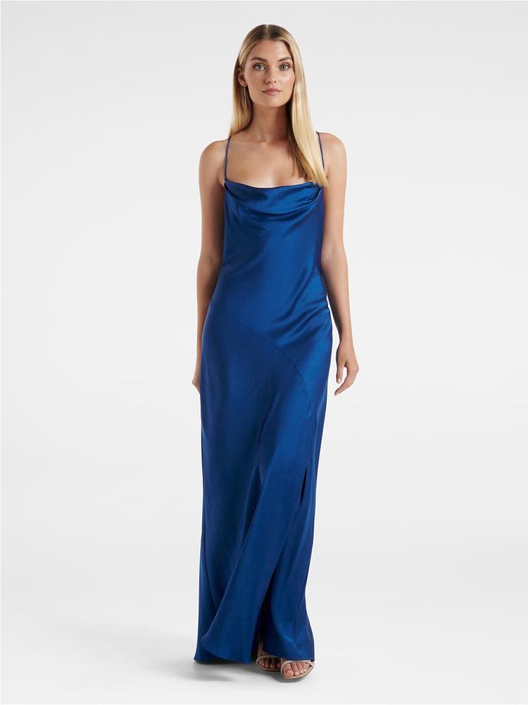 Forever New Tie Up Neck Maxi Dress