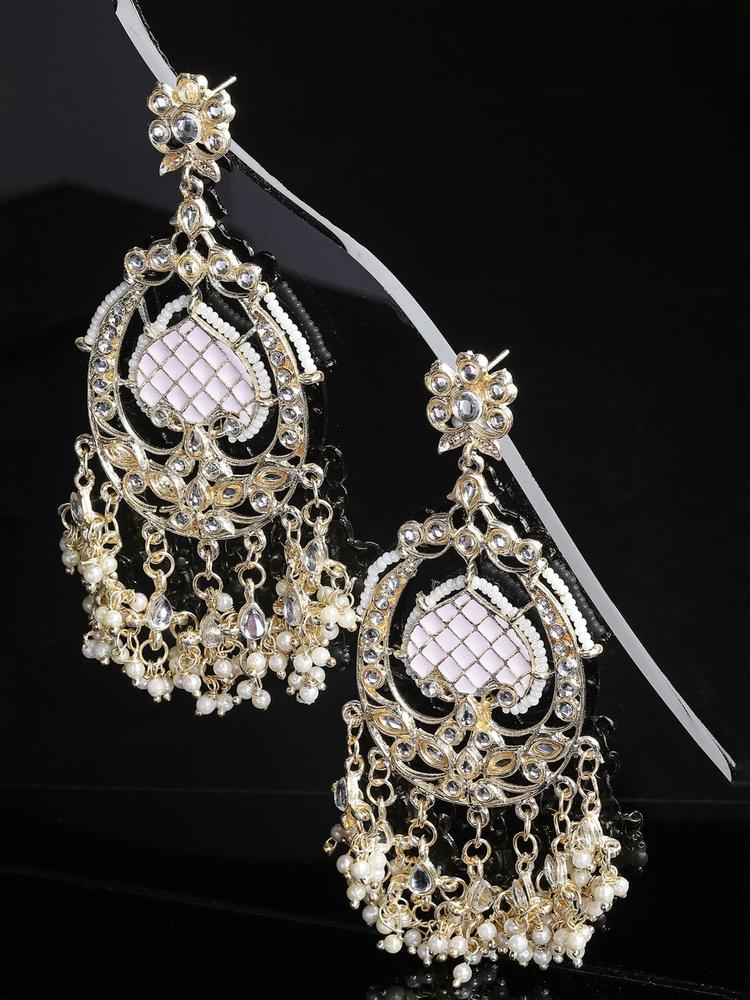 Shining Diva Gold-Plated Classic Drop Earrings