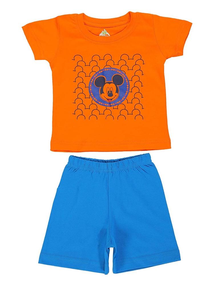 Bodycare Kids Boys Printed Cotton T-shirt with Shorts Set