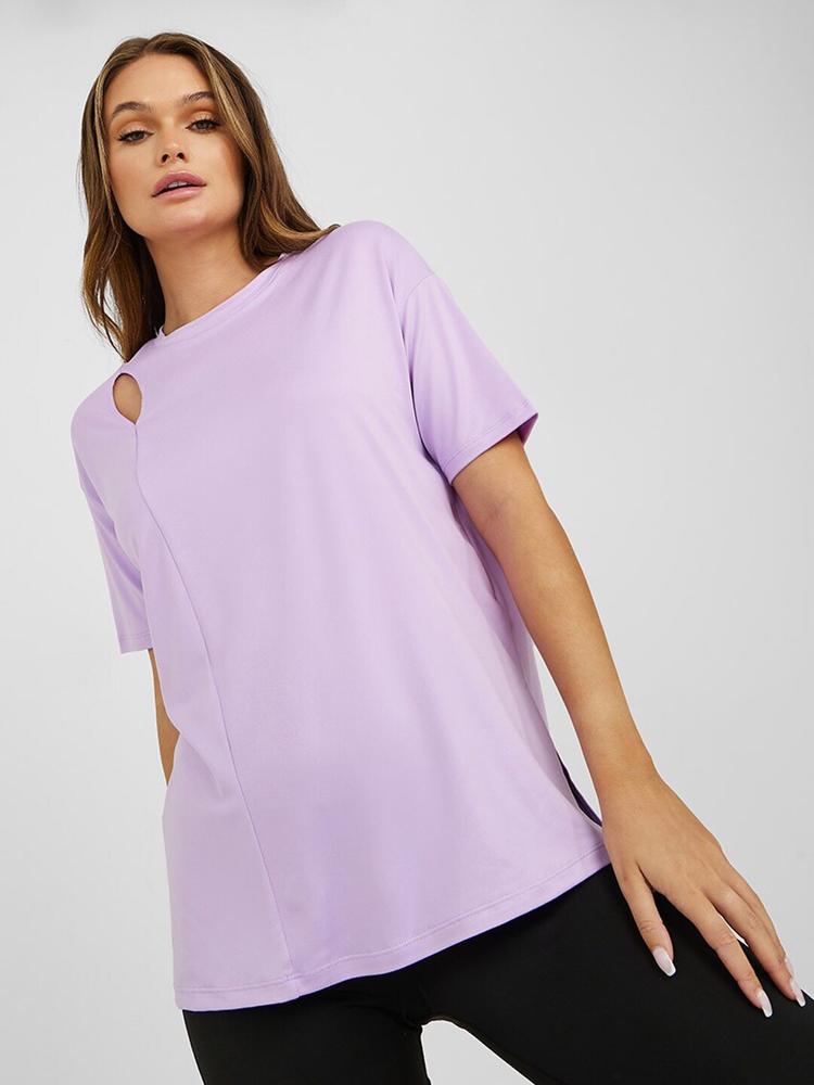 Styli Cut Outs Drop Shoulder Sleeves Top