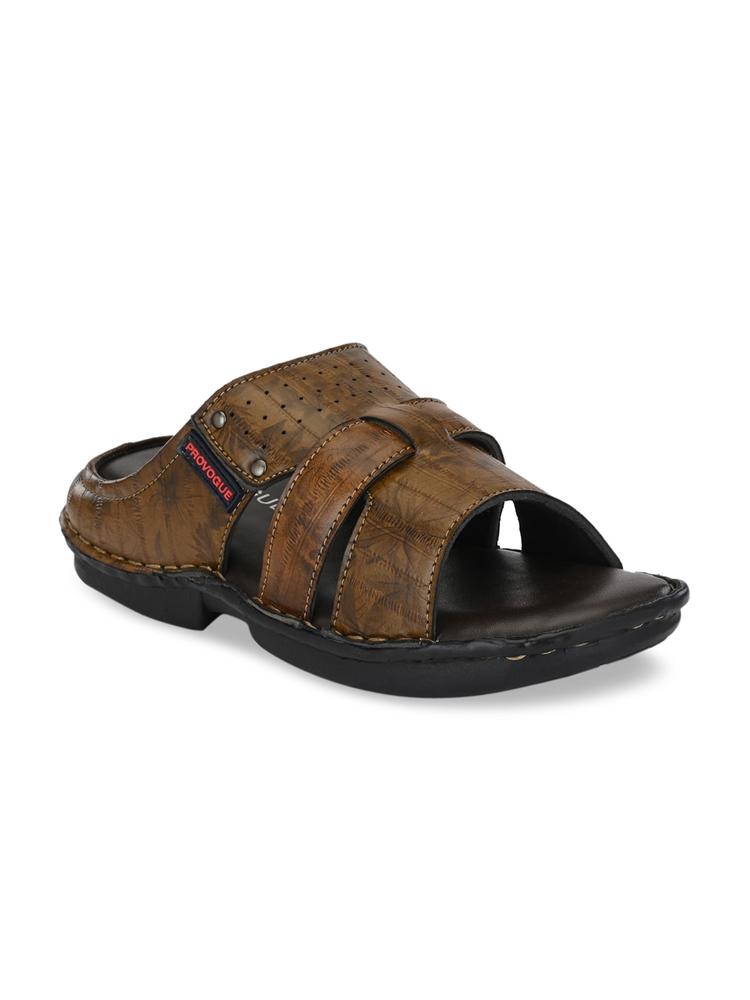 Provogue Men Brown Solid Comfort Sandals