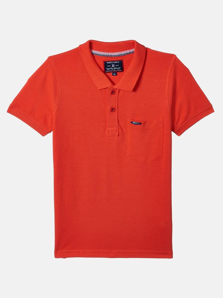 Monte Carlo Boys Orange Polo Collar T-shirt