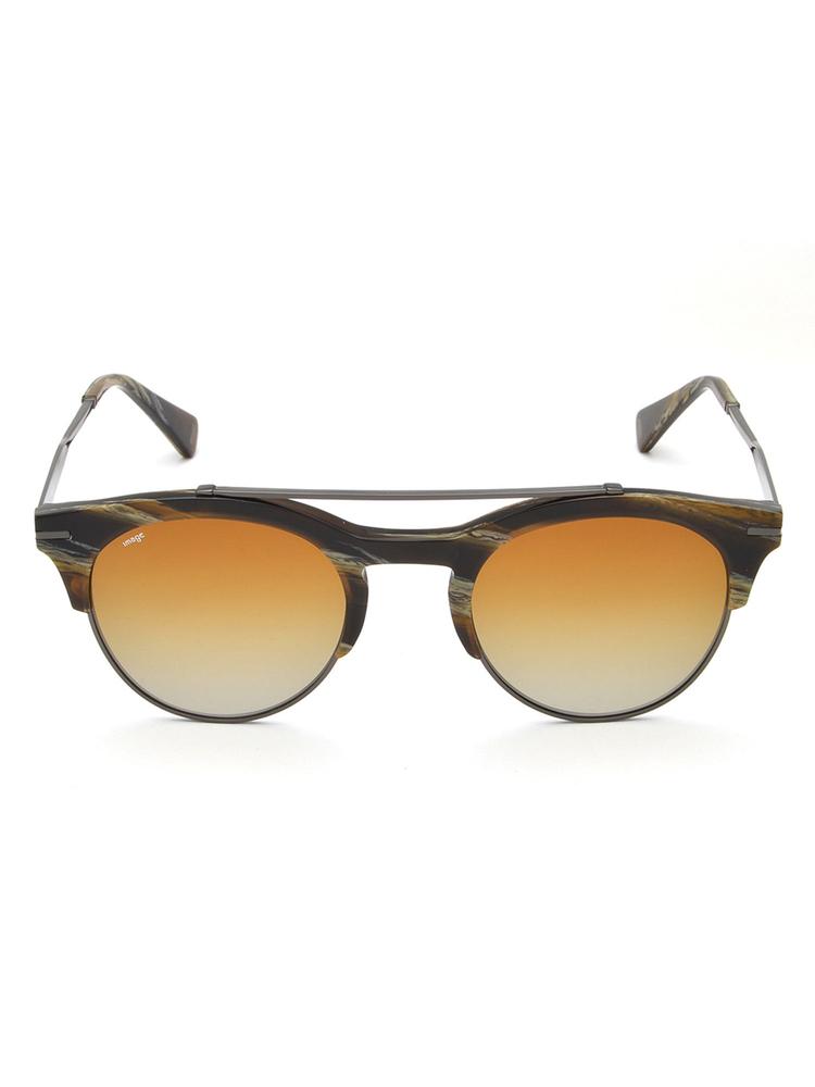 Brown Metal Sunglasses