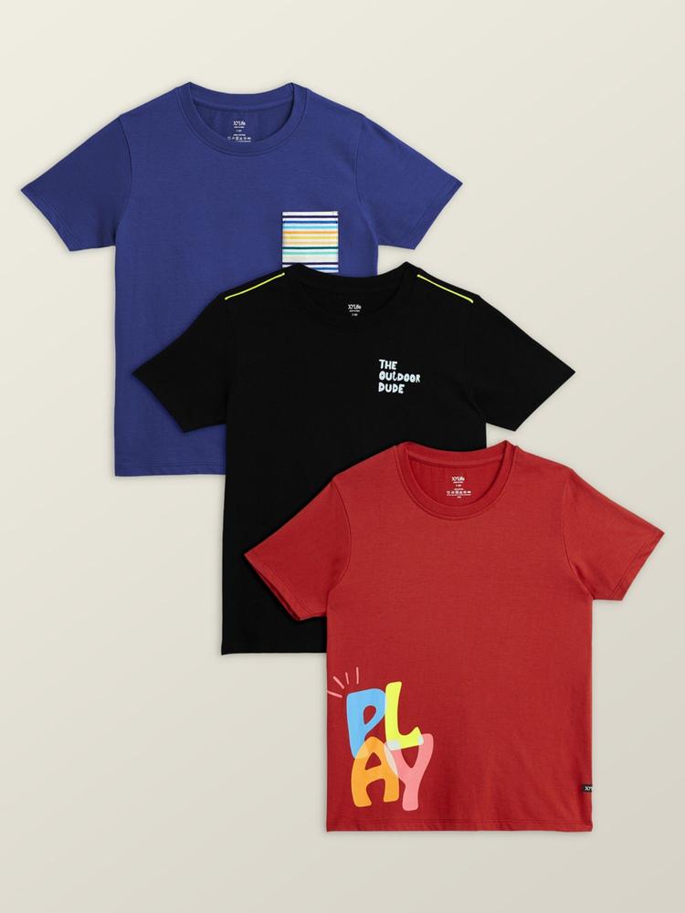 Playmate Cotton T-shirt For Boy Pack Of 3 (Set of 3)