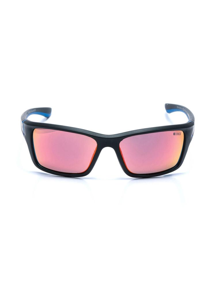 Adven Unbreakable Collection Black Orange Sports Sunglasses For Unisex