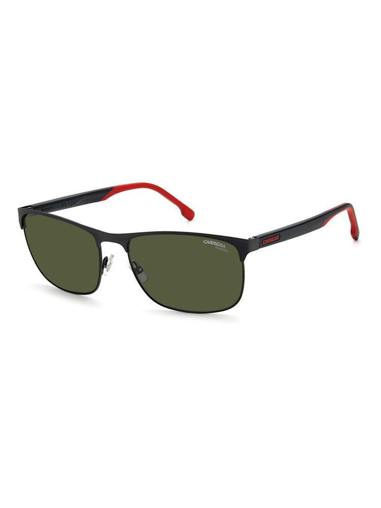 Sunglasses Green Polarized Lens Rectangular Sunglass Matte Black Frame