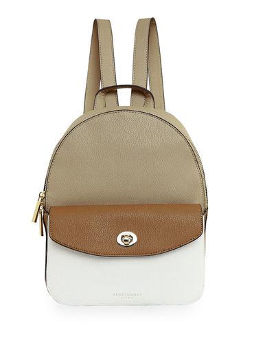 Women's Faux Leather Beige Ricki Small Backpack