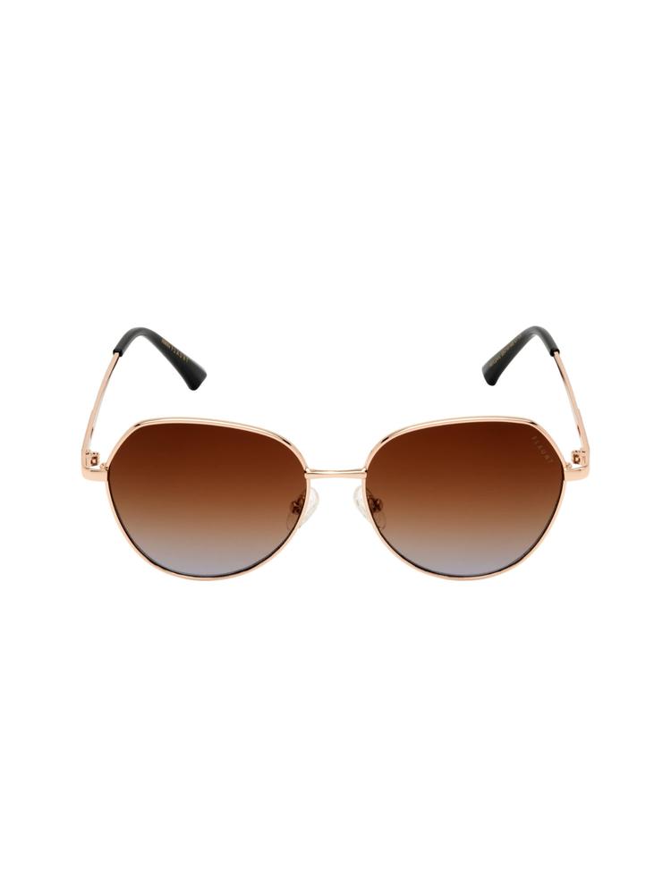 Brown - Rose Gold Frame Sunglasses - Fst 22418