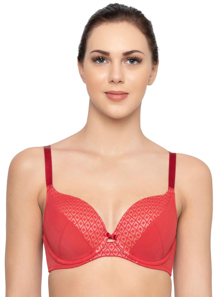 Beauty-Full 138 Padded Wired Full Coverage Bra - Red