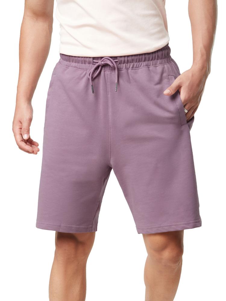 Solids Pink Clay Lounge Shorts For Mens