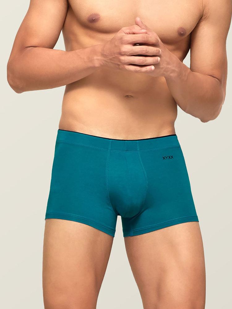 Men Intellisoft Antimicrobial Micro Modal Uno Trunk Teal