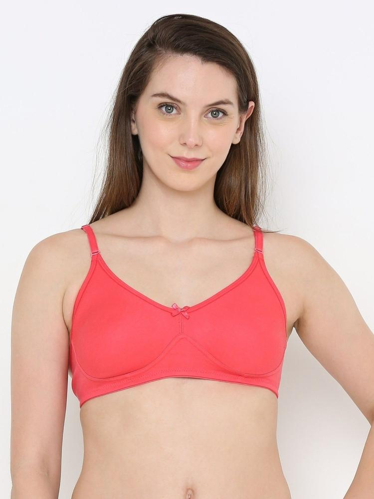 Tomato Red Color Non-Wired & Non Padded with Full Coverage Bra
