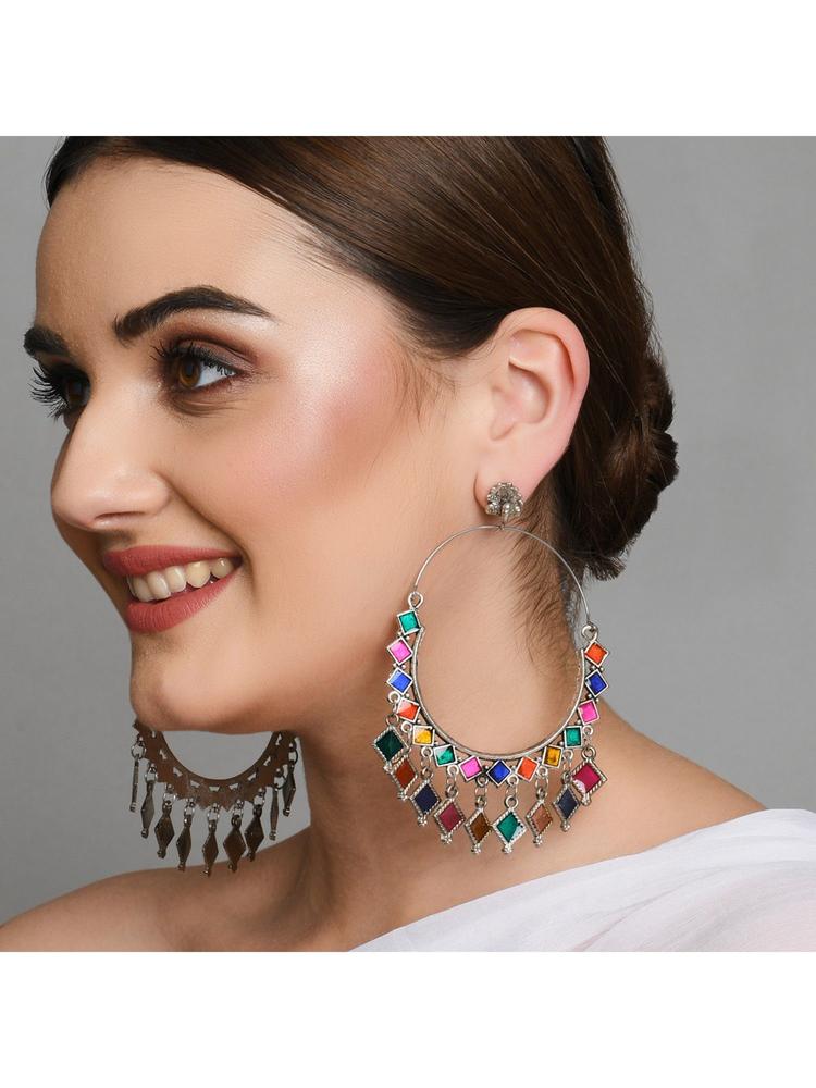 Ethnic Gold Plated Multicolored Meenakari Drop Earring for Women