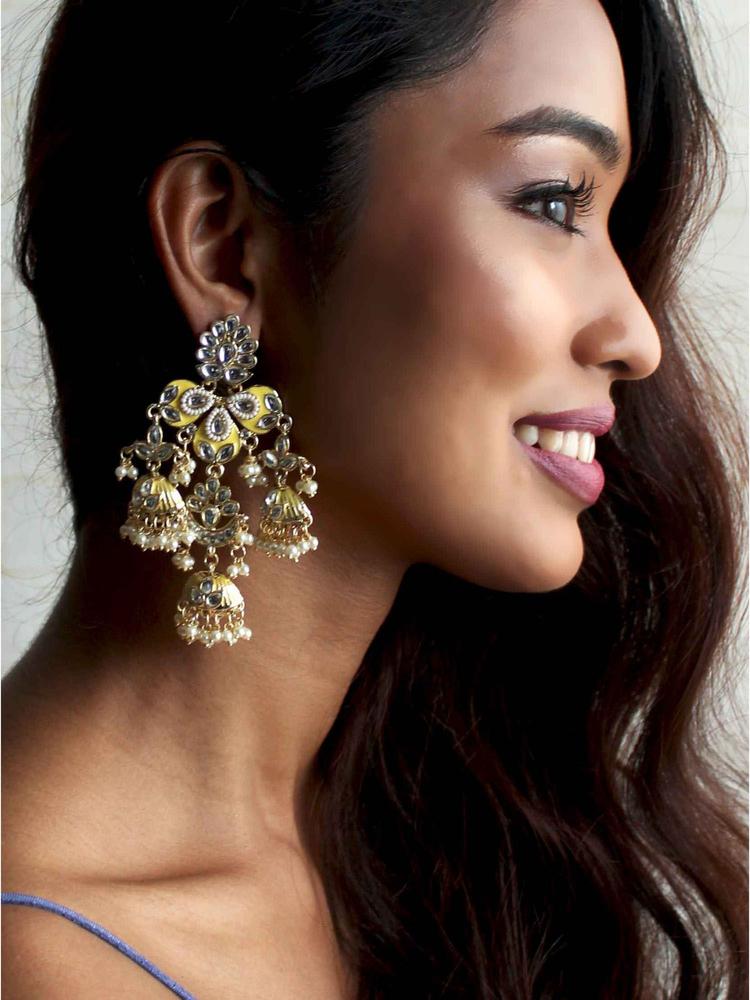 Khushi Yellow Earrings