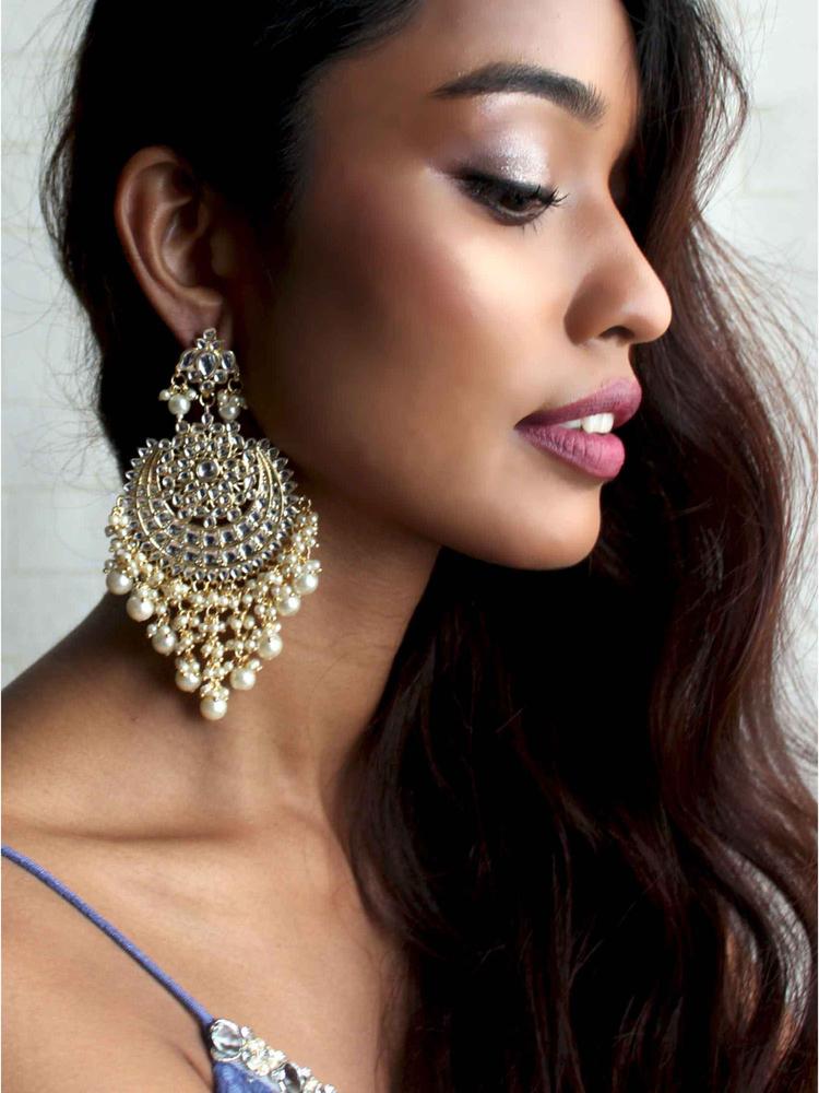Zoya Kundan Chandelier Earrings