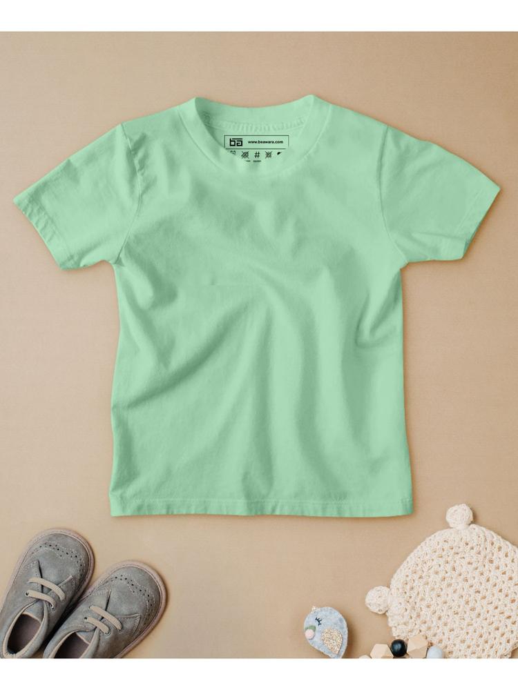 Mint Green Half Sleeves Kids T-shirt Green