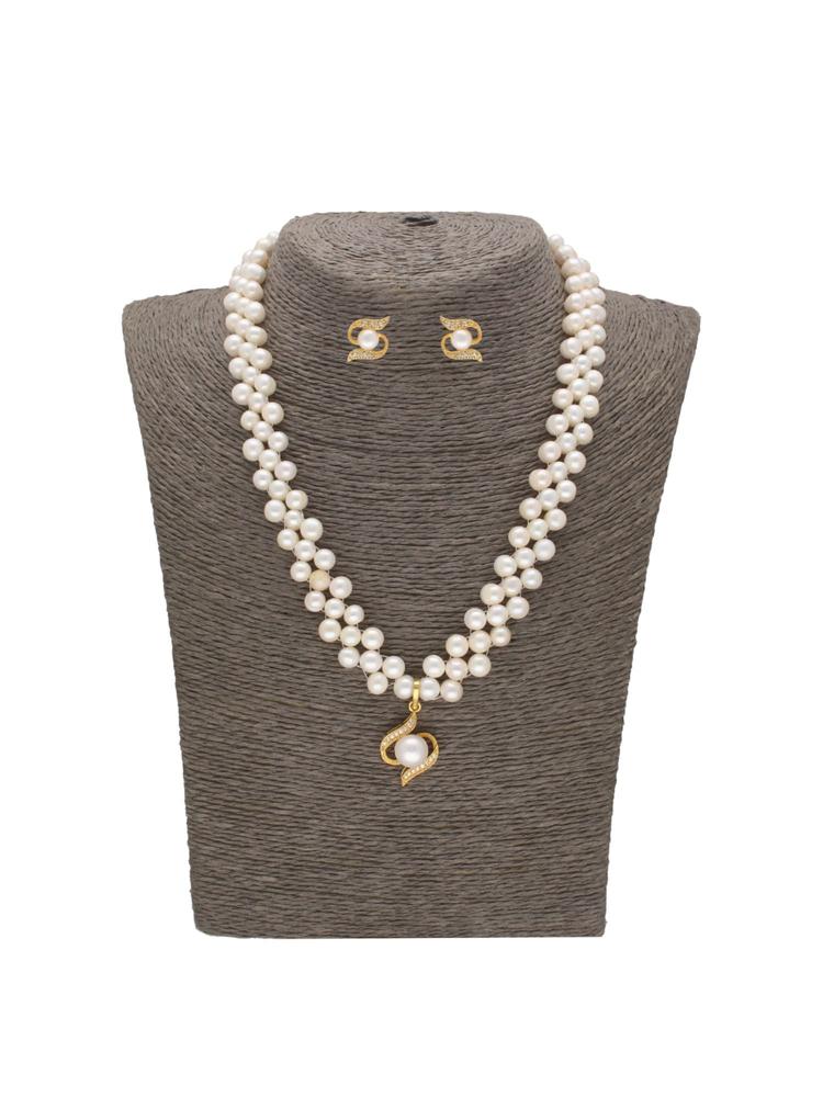 Eternity Pearl Necklace Set