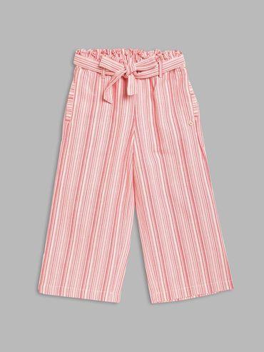 Girls Red Striped Trouser
