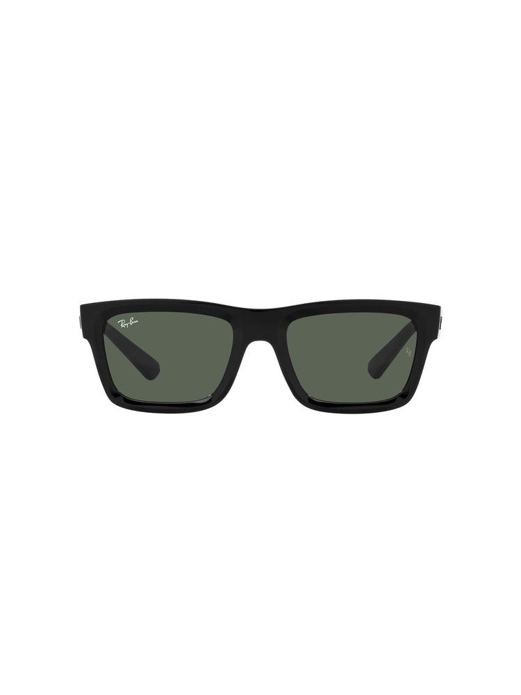 Black Sunglasses 0RB4396 Rectangle Black Frame Green Lens (54)