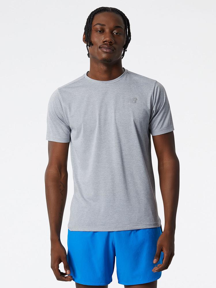 Mens Athletic Grey Round Neck T-Shirt