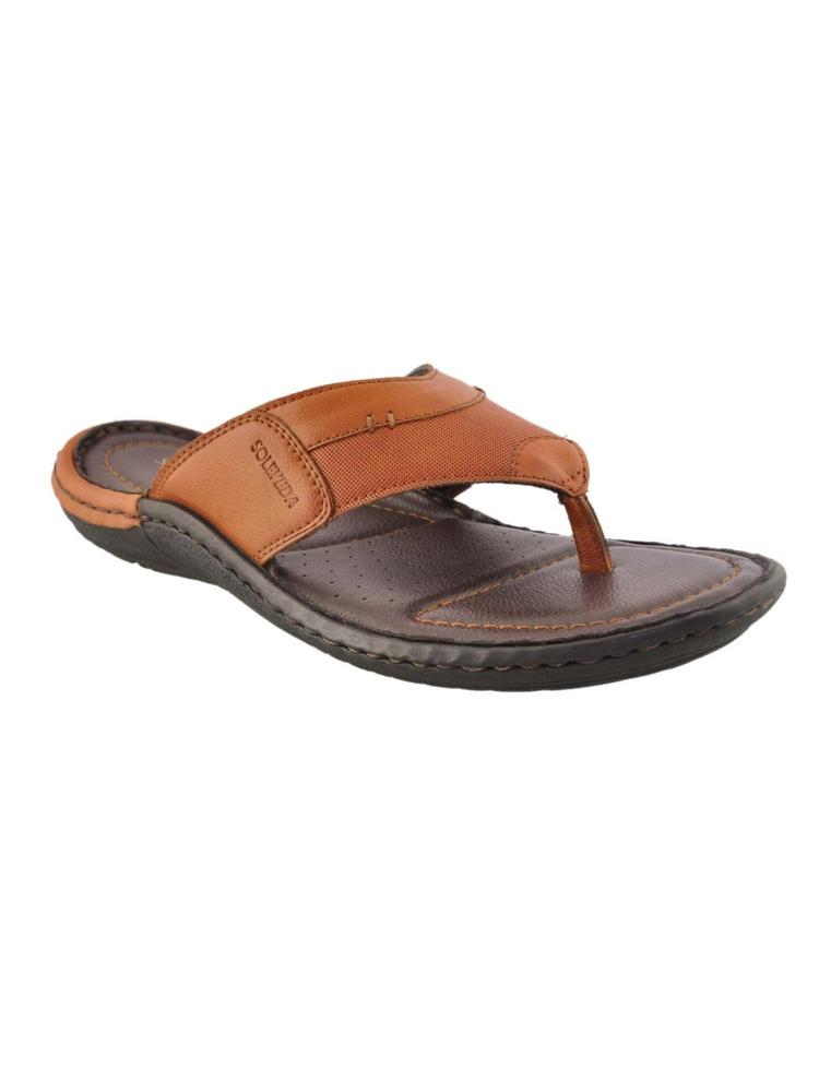 Vera Synthetic Leather Tan Casual Chappal for Men
