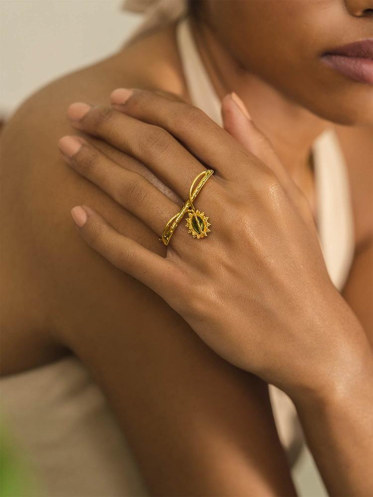 Magnifica Bloom Ring in Gold Plated 925 Silver