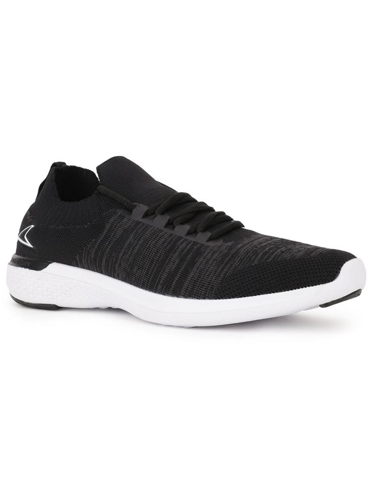 Textured Black Running Shoes