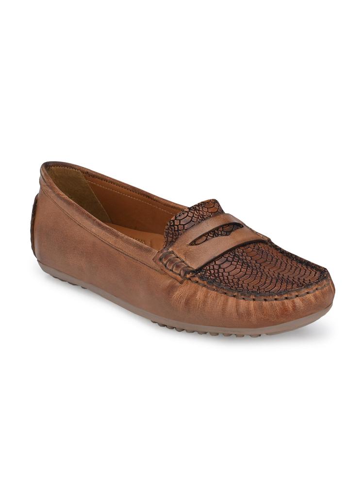 Solid Tan Leather Mocassins