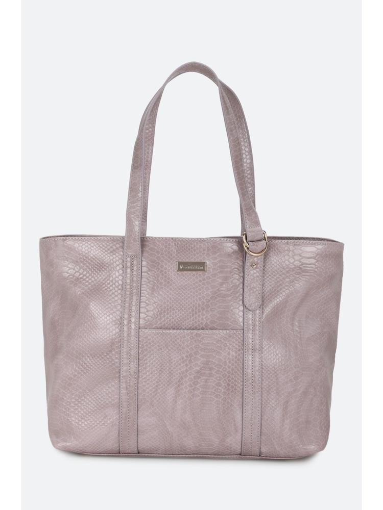 Women Purple Textured Casual Handbag