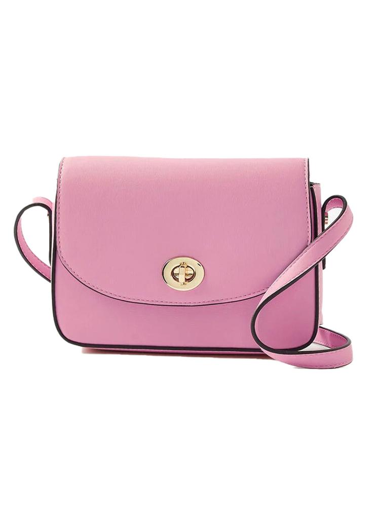 Women's Faux Leather Pink Lexi Lock Sling Bag