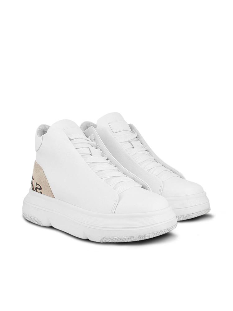 White Leather Handcrafted Sneakers