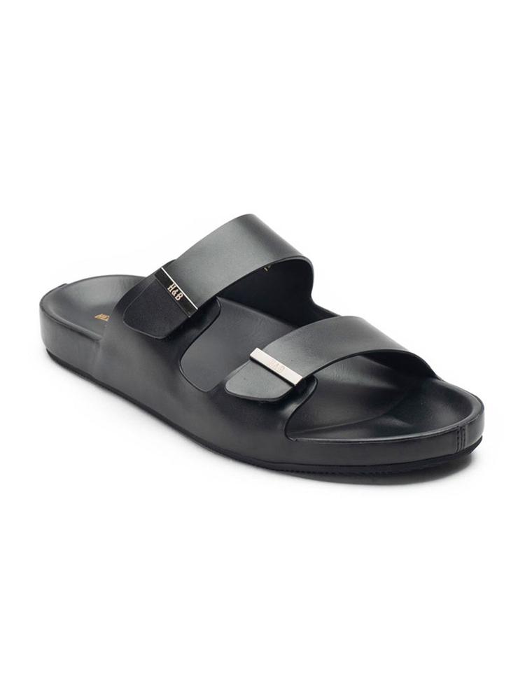 Black Strappy Slip-on Sandals
