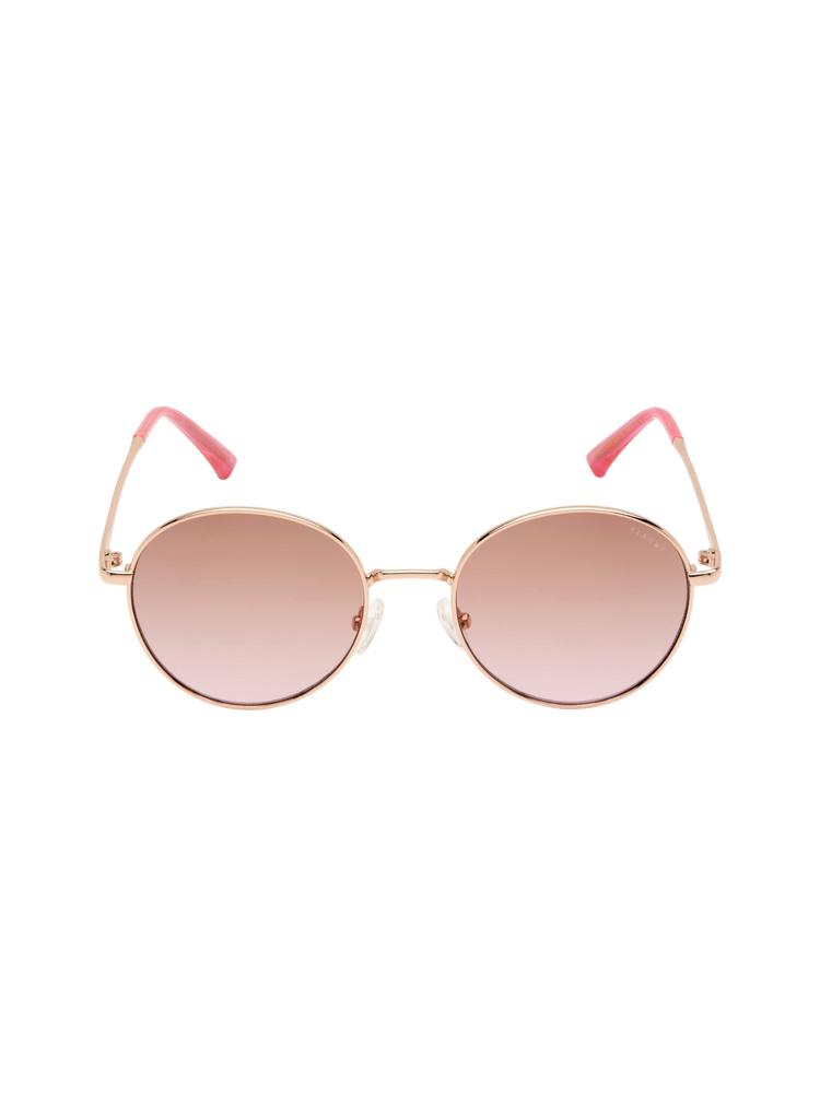 Brown - Rose Gold Frame Sunglasses - Fst 22415