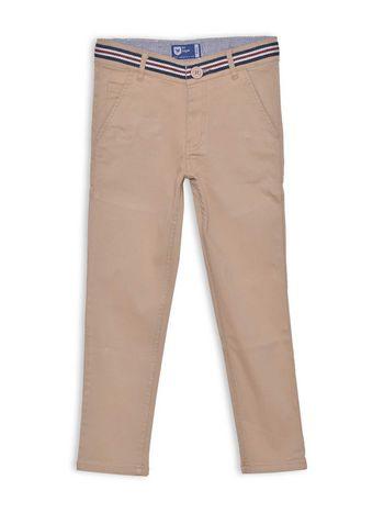 Khaki Color Regular Fit Cotton Trousers For Boys