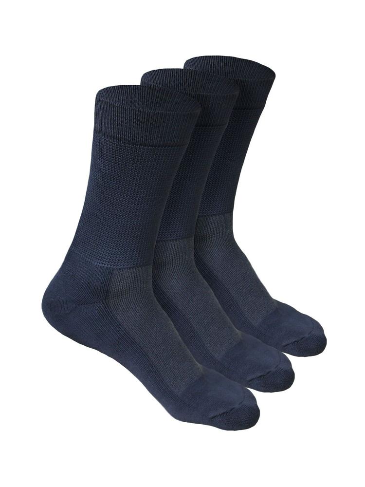 Bamboo Crew Socks for Men - 3 Pairs - Nblue - Anti Odour - Breathable