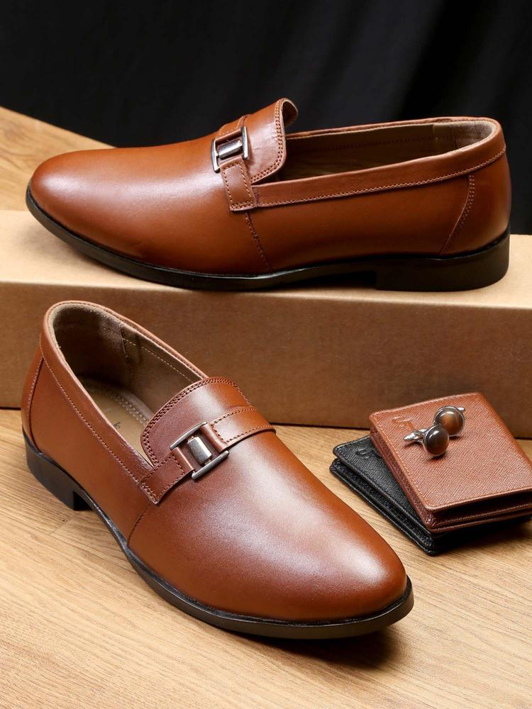 Tan Italian Leather Comfortable Shoes for Men