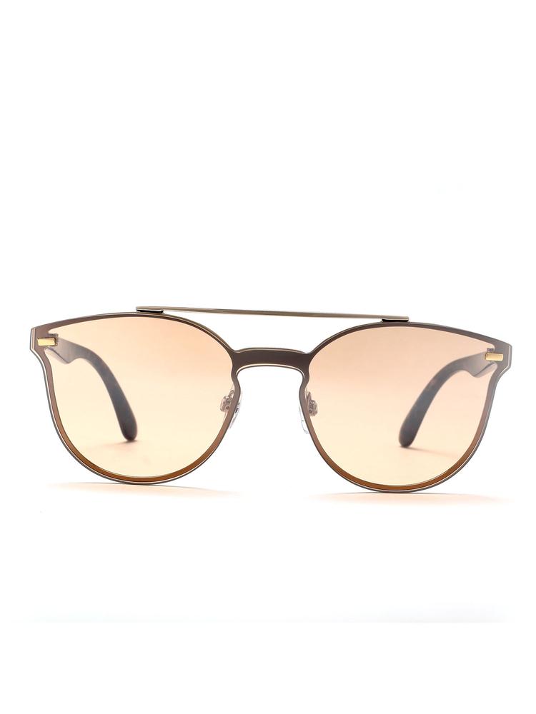 Pink Lens Cat Eye UV Protected Sunglass Full Rim Gold Frame With UV Protection