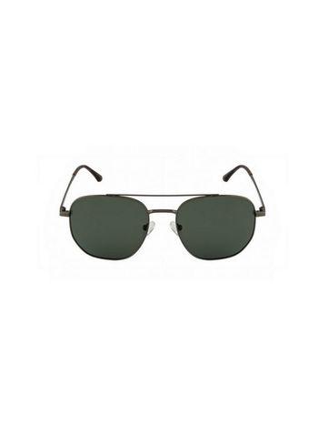 Men Green Hexagon Sunglasses with Polarized Lens (OP-1921-C02)