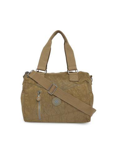 CRINKLE Range Brown Color Soft Case Nylon Shoulder Bag