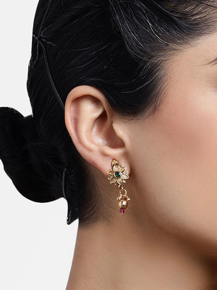 Ethnic Gold-Plated Drop and Dangler Earrings for Women