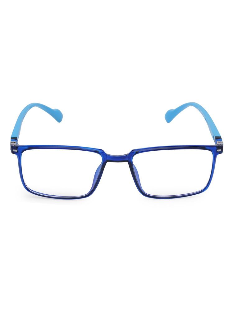 Unisex Rectangle Anti Glare UV Protection Full Frame Spectacles - (Zero Power) (7920)
