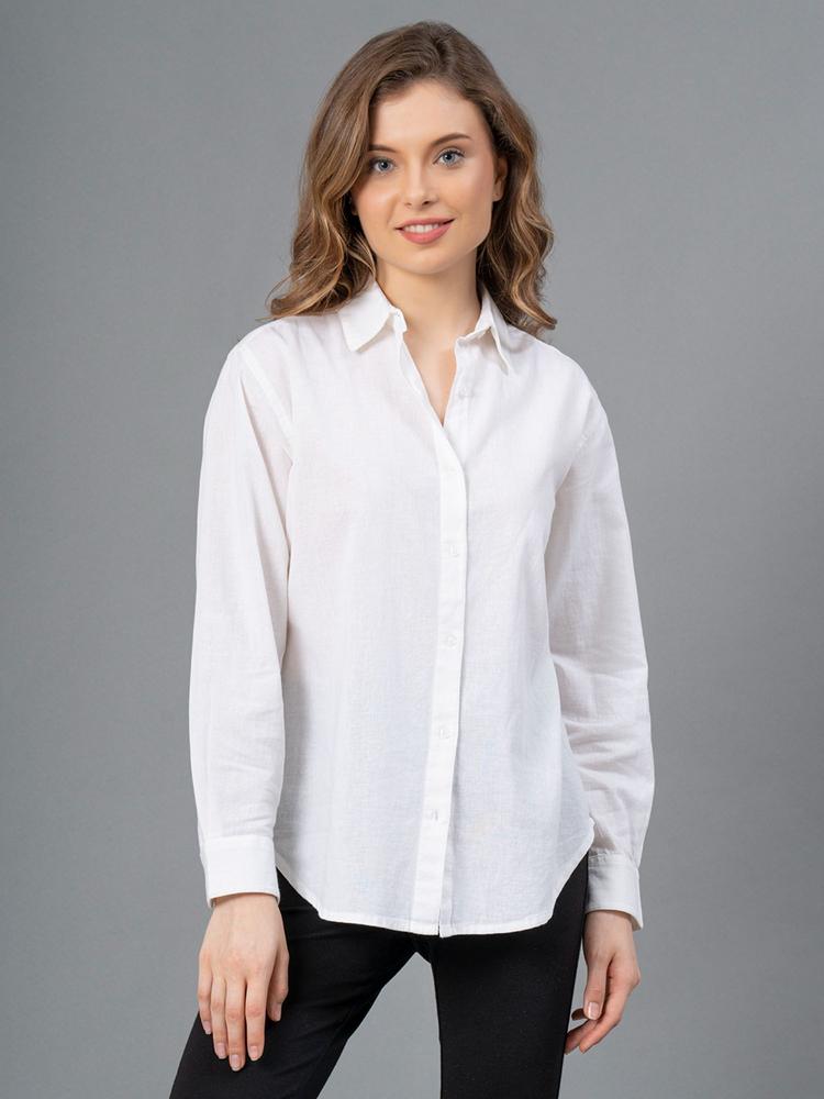 White Casual Shirt For Women's Comfortable & Breathable